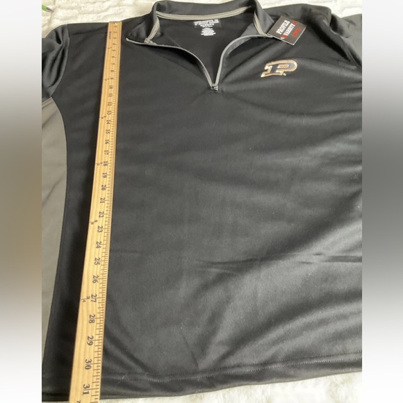 Profile Varsity Purdue Men’s  Size‎ 2XLT Black Quarter Zip Pullover Shirt NWT - Picture 7 of 8